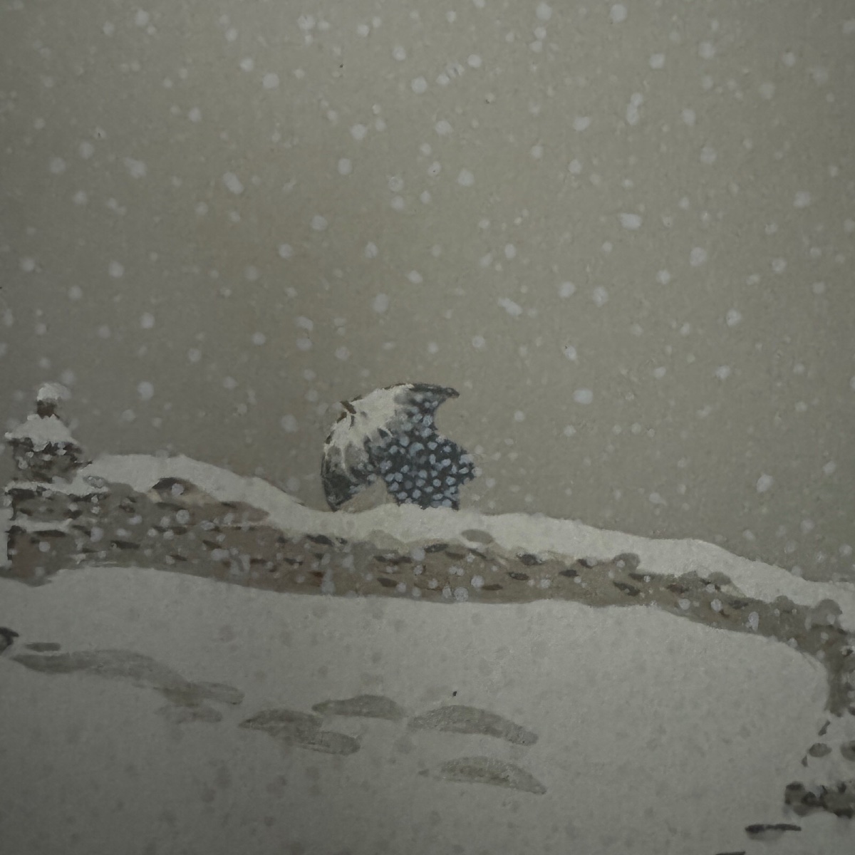 Lithograph By Henri Rivière The Magic Of The Hours - The Snow-photo-1