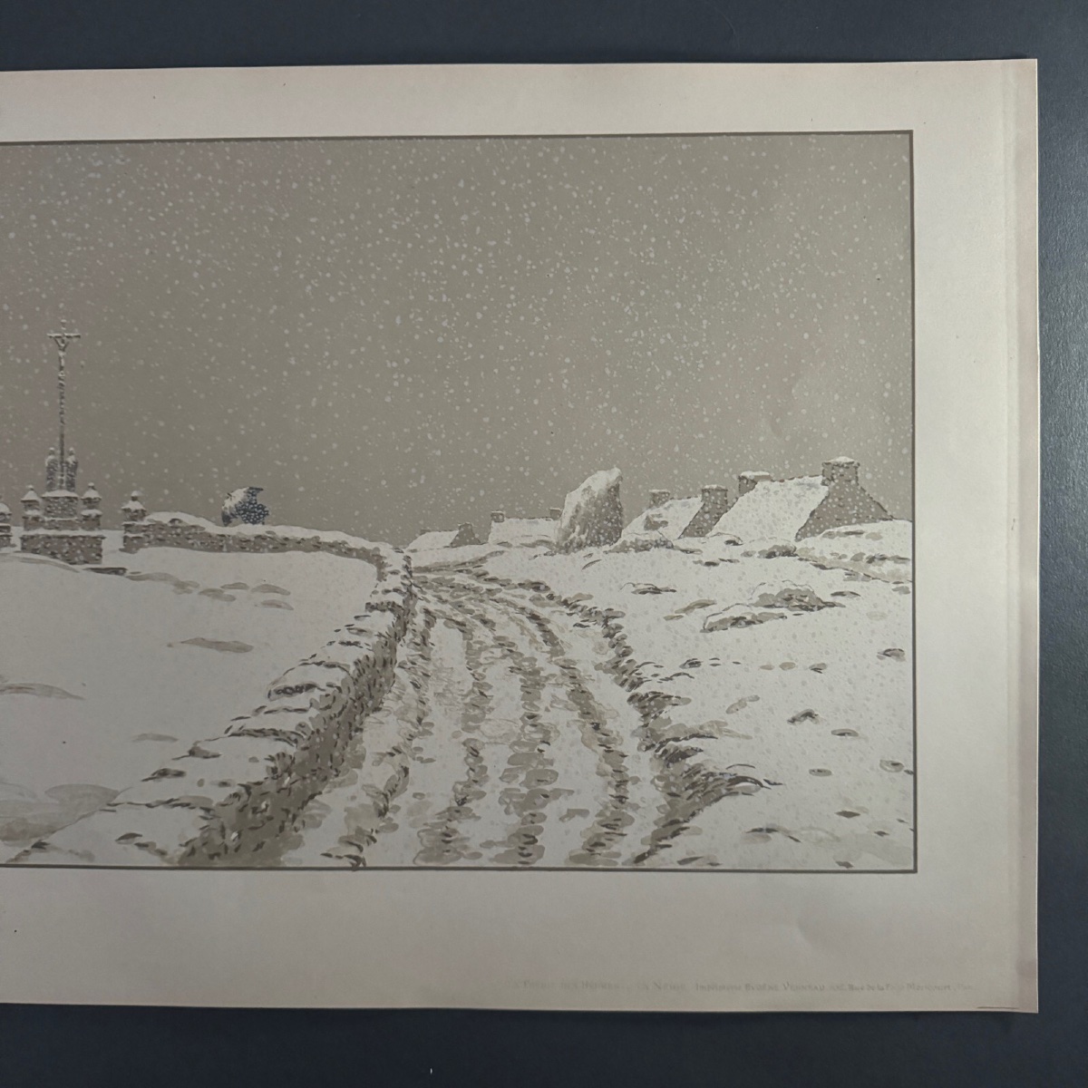 Lithograph By Henri Rivière The Magic Of The Hours - The Snow-photo-2