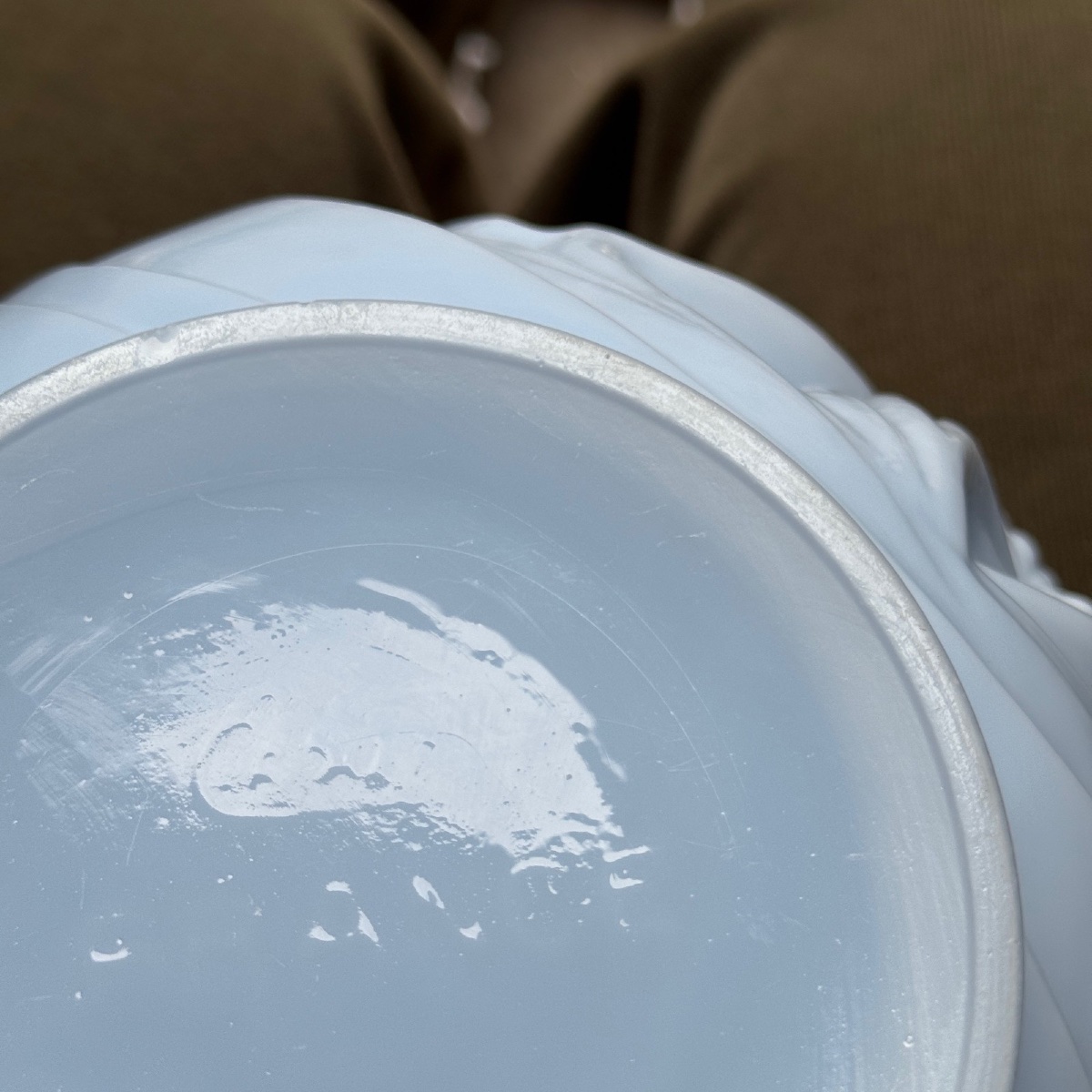 Blue Opaline Vase Decorated With Foliage And Pine Cones, 1930-photo-3