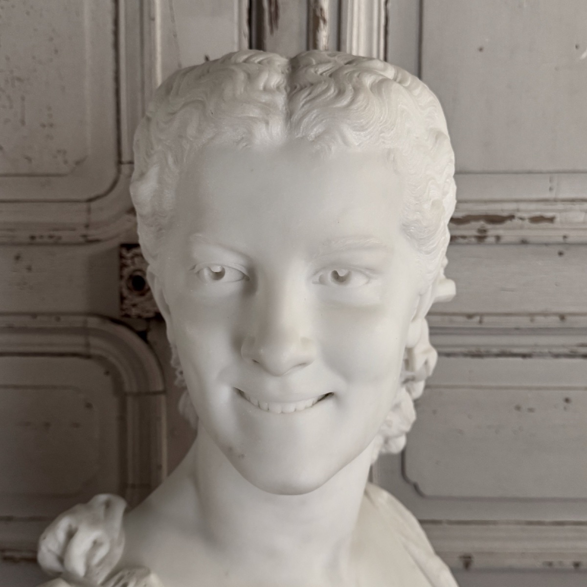 Buste en marbre par Antonio Giovanni Lanzirotti intitulé Le Lilas-photo-5