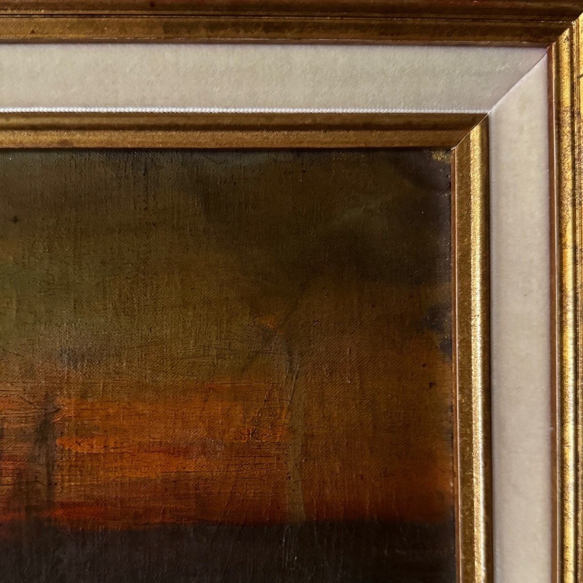 Huile sur toile bateau au soleil couchant par Jean-Yves Couliou XXe-photo-3