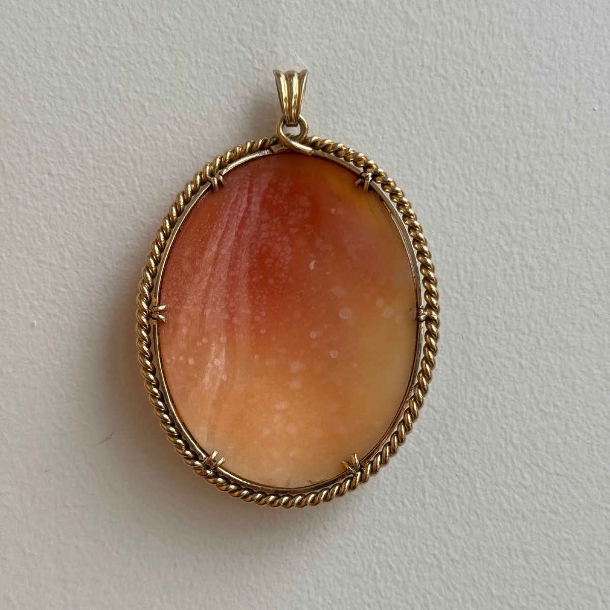 Gold-mounted Cameo Pendant Depicting A Female Profile In The Antique Style, Late 19th Century-photo-3