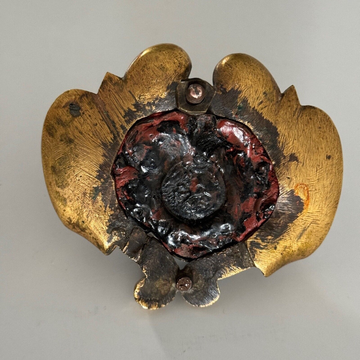 18th-century Louis XV Bronze Reliquary With Antique Seal-photo-1