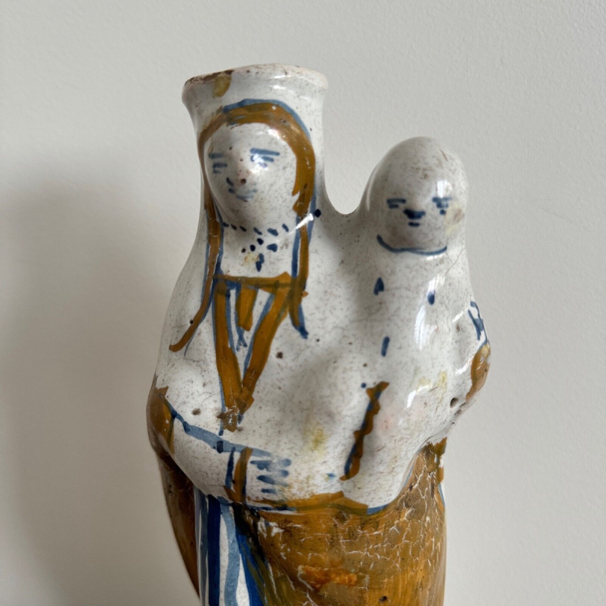 18th-century Earthenware Virgin Mary After Childbirth-photo-3