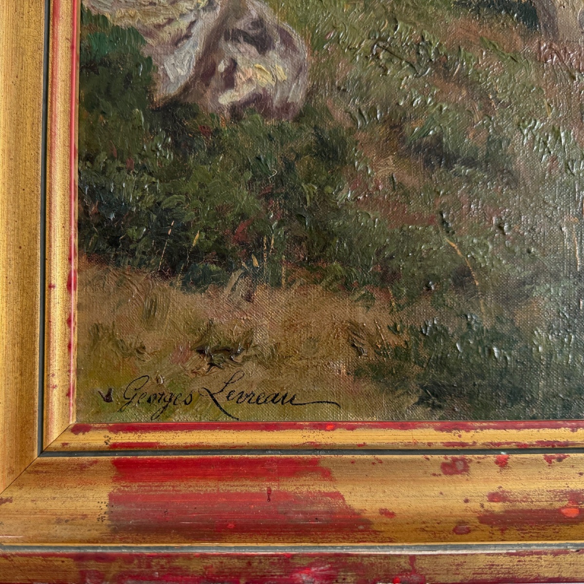 Oil On Canvas Depicting Plounéour-trez By Georges Levreau, Early 20th Century-photo-2