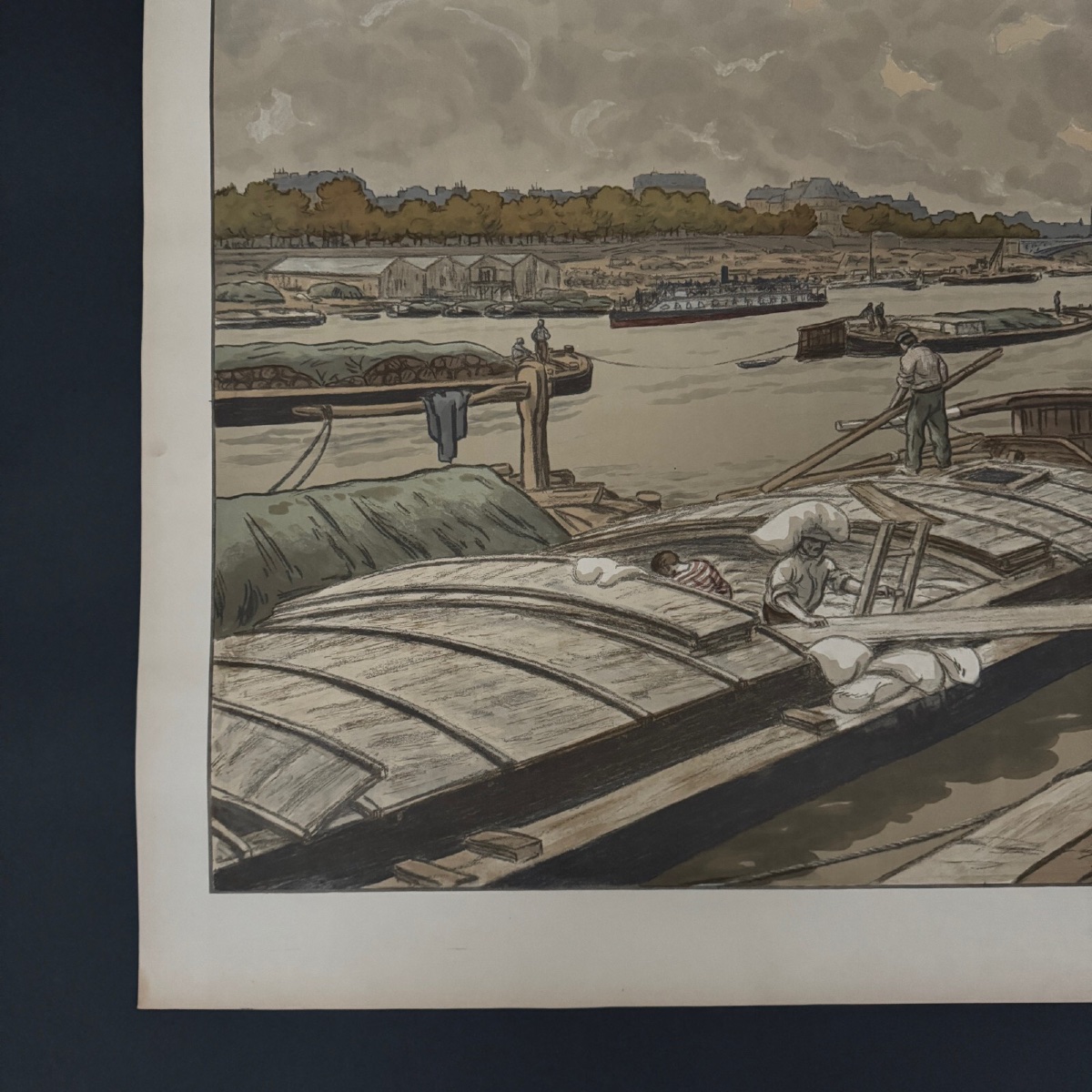 Lithograph By Henri Rivière, Parisian Landscapes - The Quai d'Austerlitz-photo-3