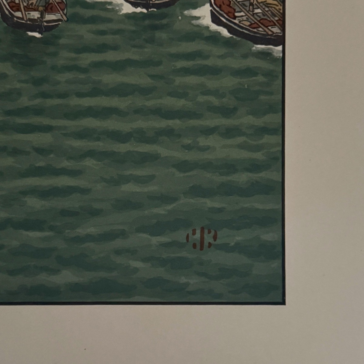 Lithograph By Henri Rivière: Boats At Anchor In Tréboul-photo-4