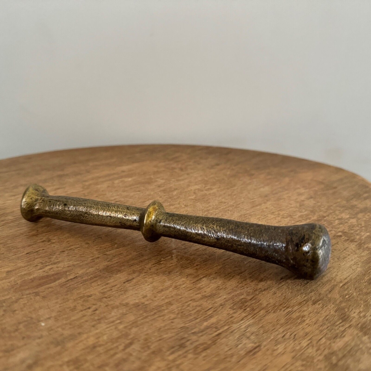 Mortier à ailettes et son pilon XVIIe en bronze-photo-2