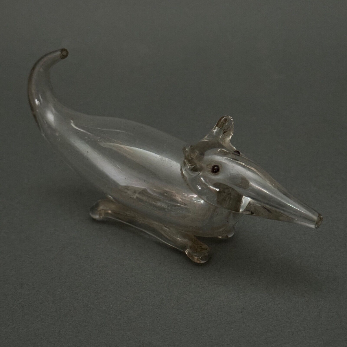 Souris en verre soufflé compte-gouttes XVIIIe-photo-2