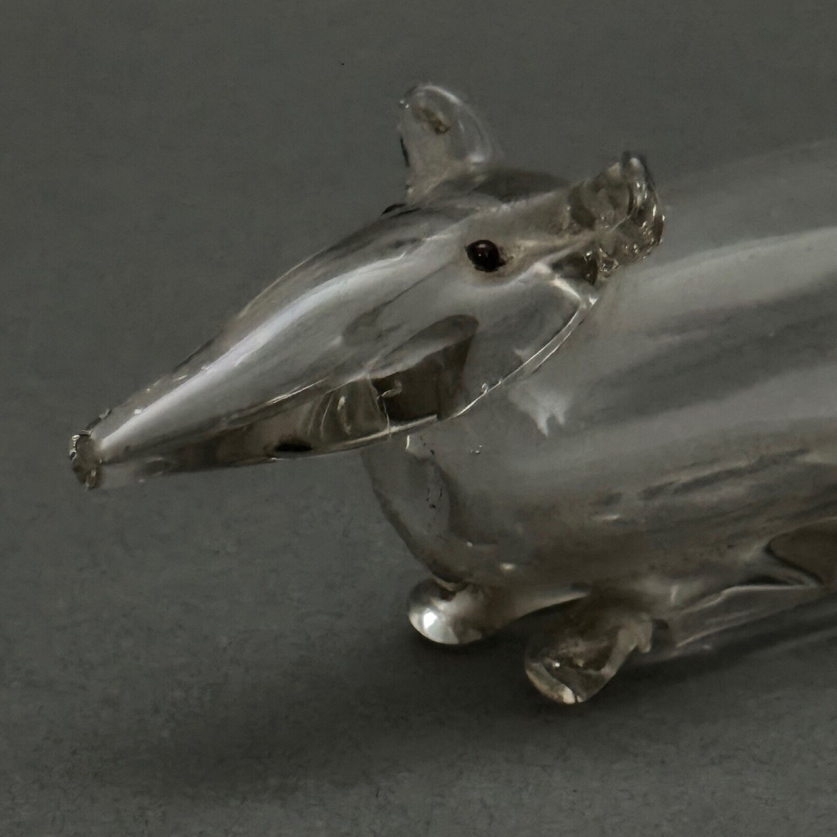 Souris en verre soufflé compte-gouttes XVIIIe-photo-1