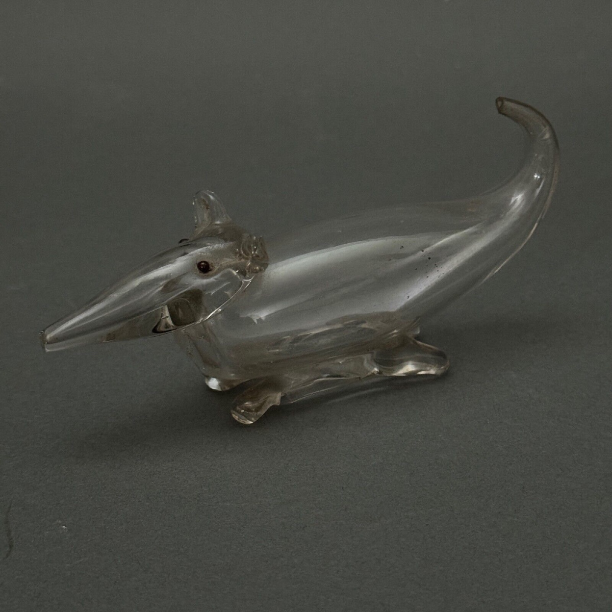 Souris en verre soufflé compte-gouttes XVIIIe