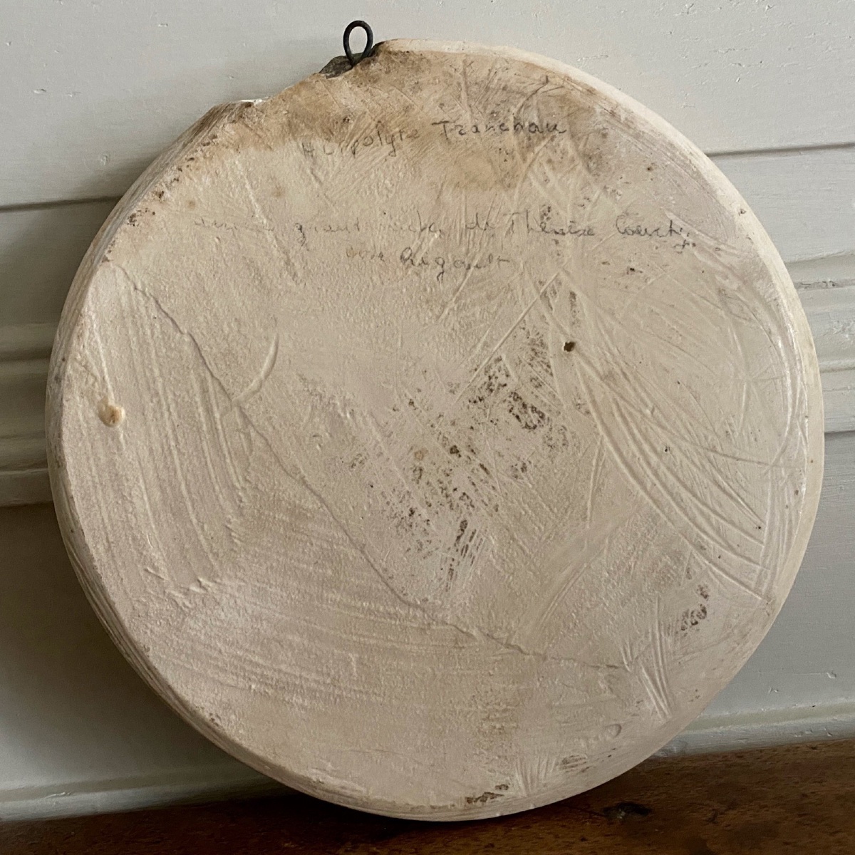 Médaillon en plâtre par A. Bérard bas-relief homme début XIXe-photo-2