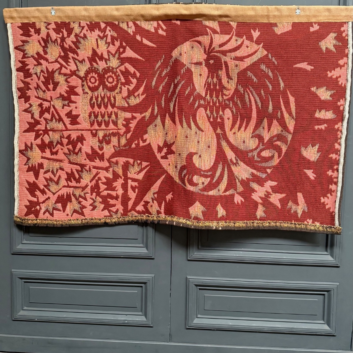 Tapisserie à l'oiseau par A. Cornic XXe-photo-5