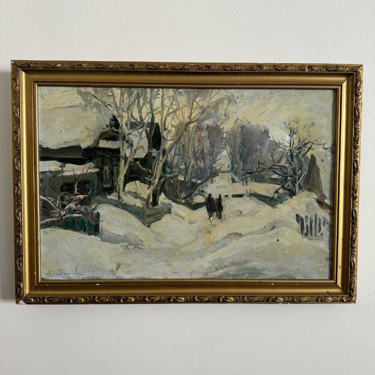 Oil On Canvas, Early 20th Century, Figures By Marija Alekseevna Fedorova