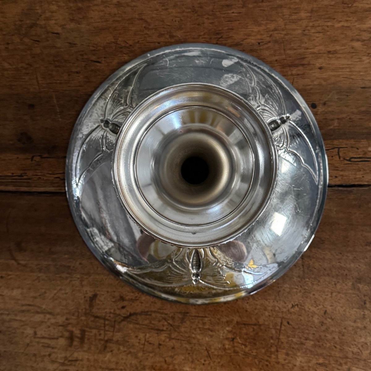 Coupe Art Nouveau sur pied douche décor de papillons par Ramelpa-photo-5