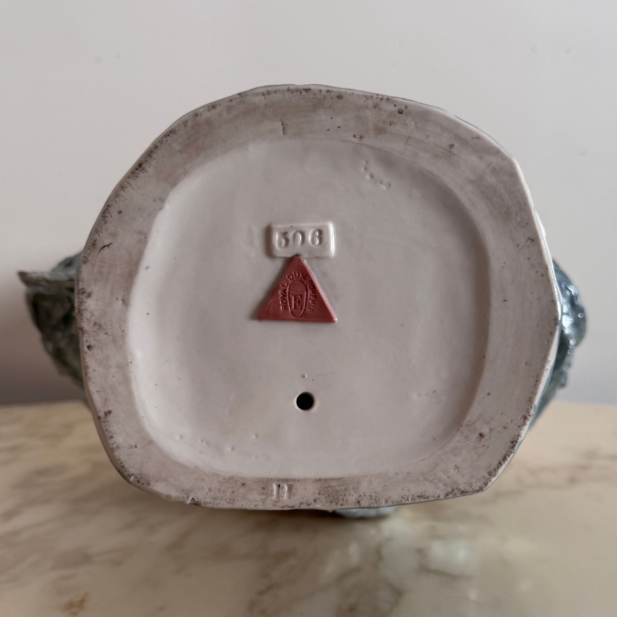 Buste en céramique Art Nouveau 1900 Royal Dux Bohemia -photo-7