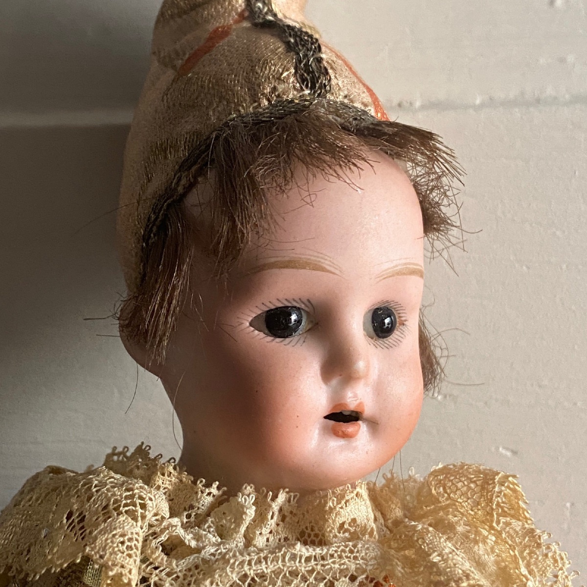 Poupée musicale Germany sur tige tête en porcelaine-photo-3