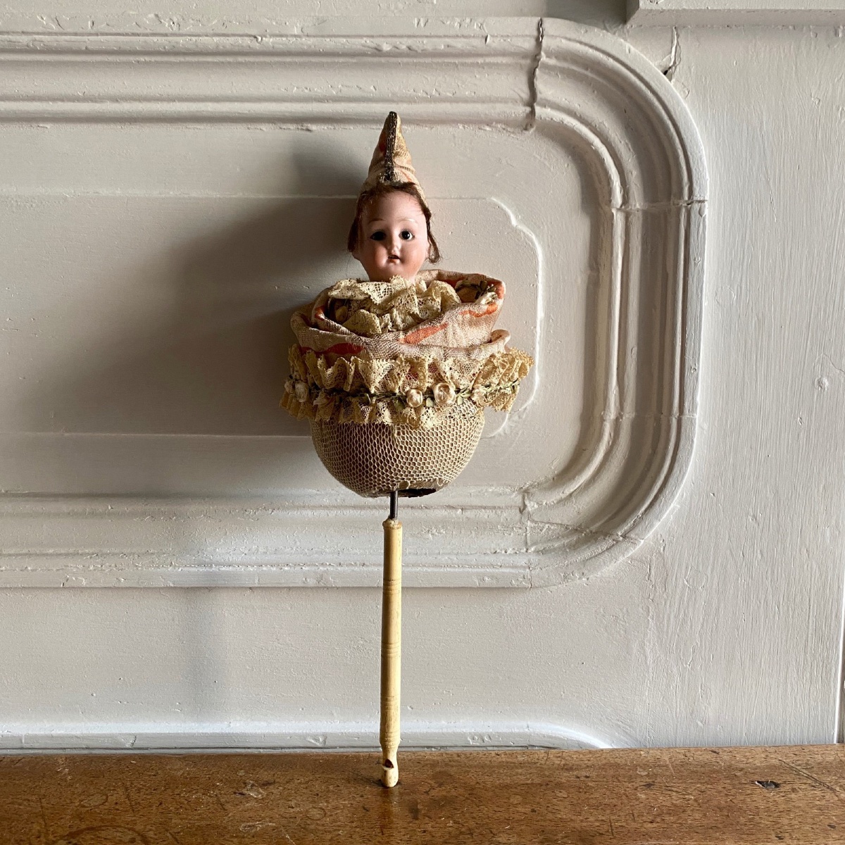 Poupée musicale Germany sur tige tête en porcelaine-photo-6