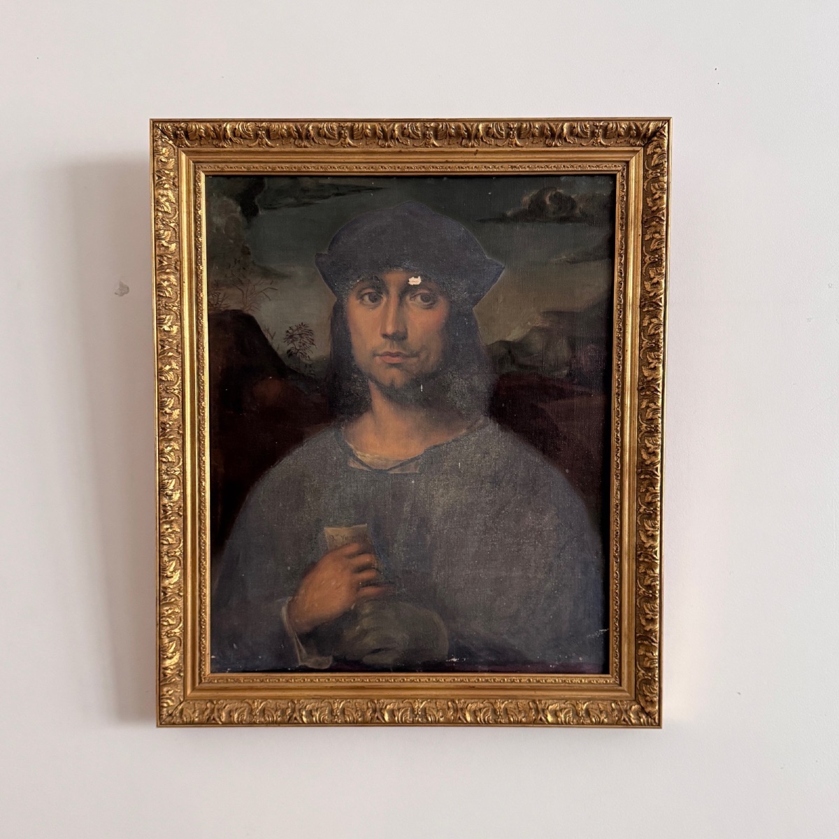 Huile sur toile reprise de Francesco Francia Evangelista Scappi XVIe-photo-2