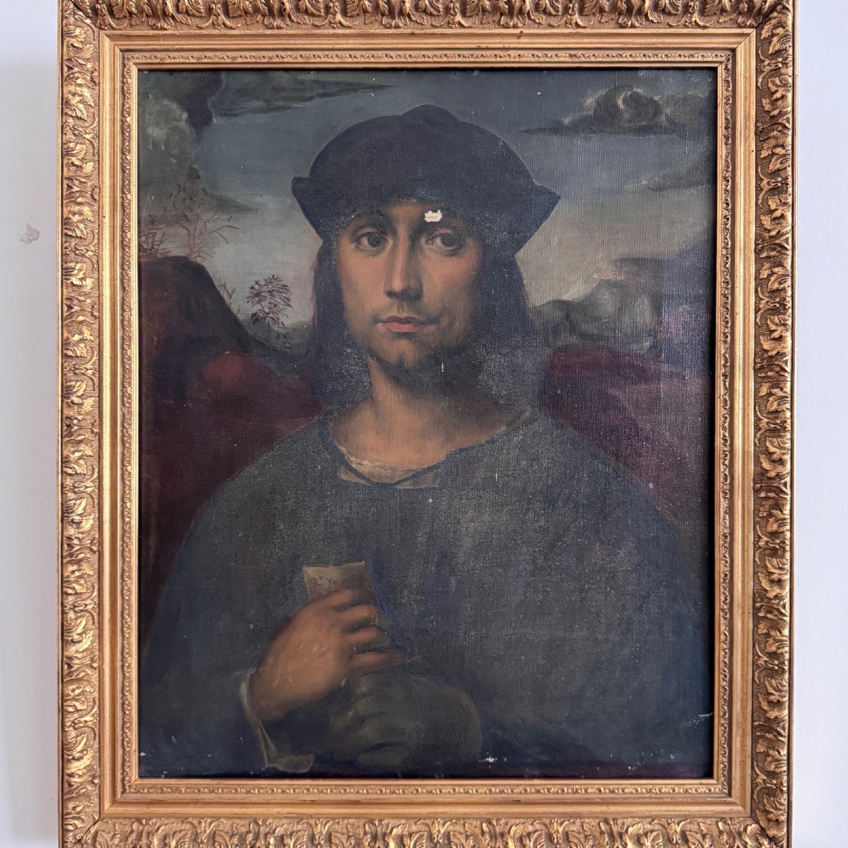 Huile sur toile reprise de Francesco Francia Evangelista Scappi XVIe-photo-3