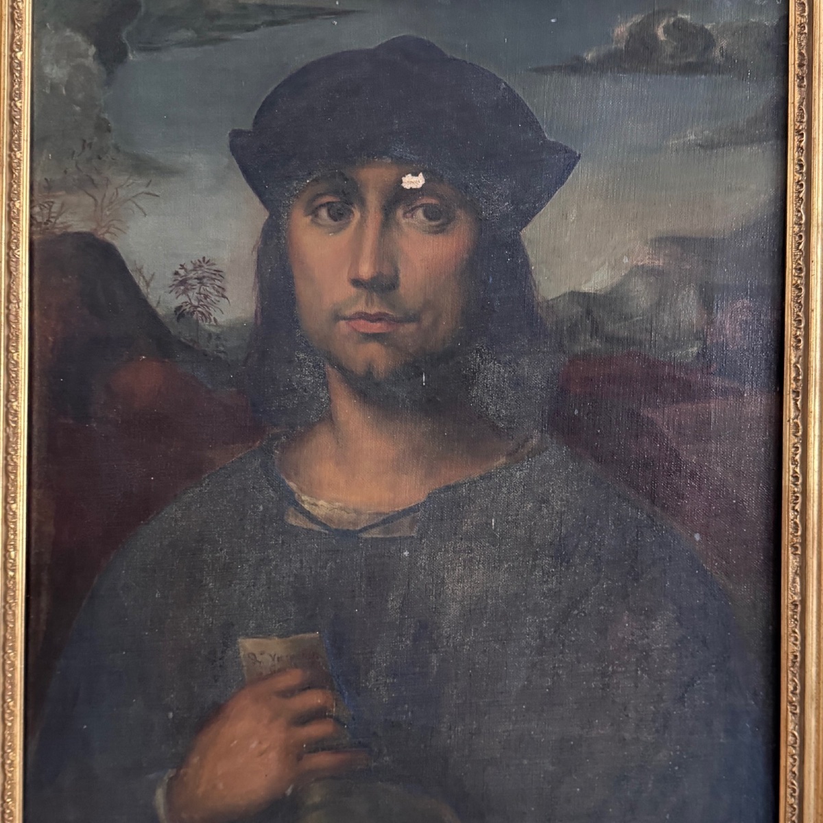 Huile sur toile reprise de Francesco Francia Evangelista Scappi XVIe-photo-4