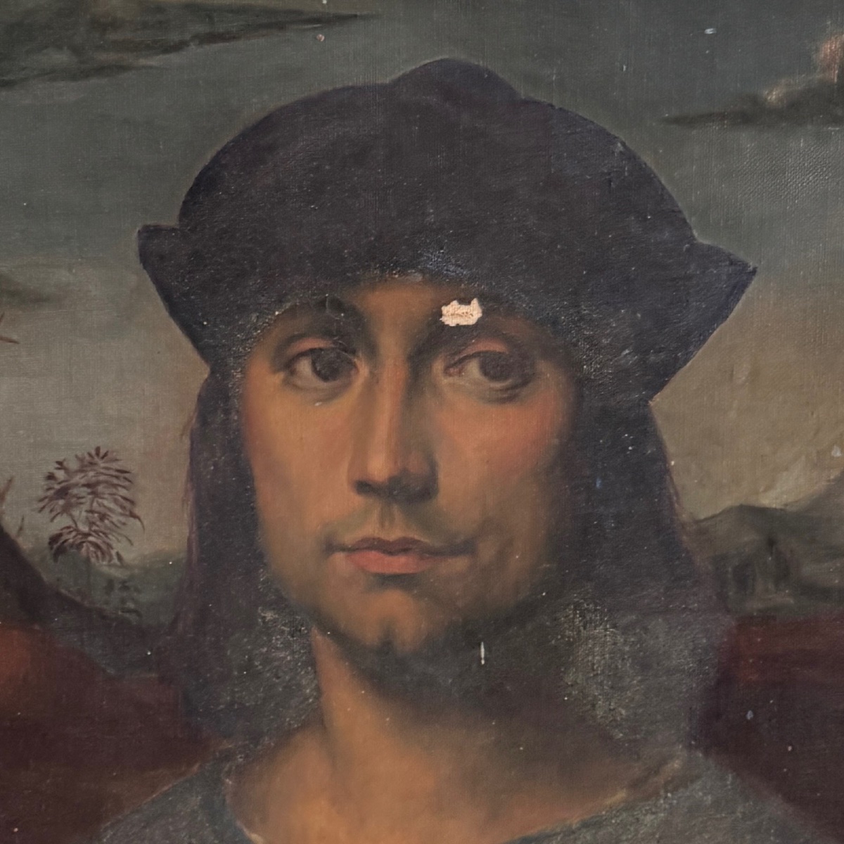 Huile sur toile reprise de Francesco Francia Evangelista Scappi XVIe-photo-1