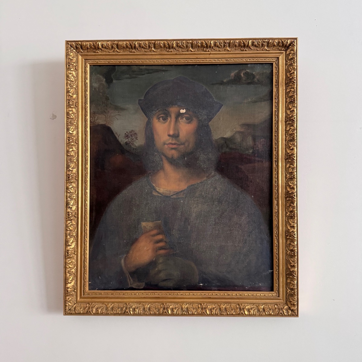 Huile sur toile reprise de Francesco Francia Evangelista Scappi XVIe-photo-2