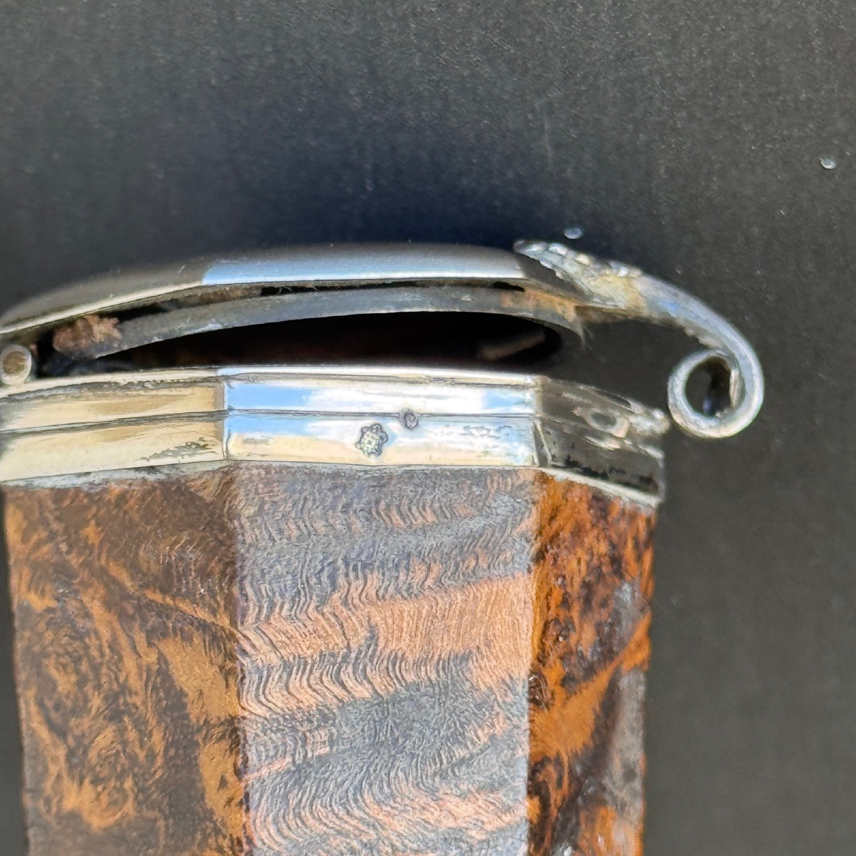 Pipe XIXe en thuya et argent-photo-5