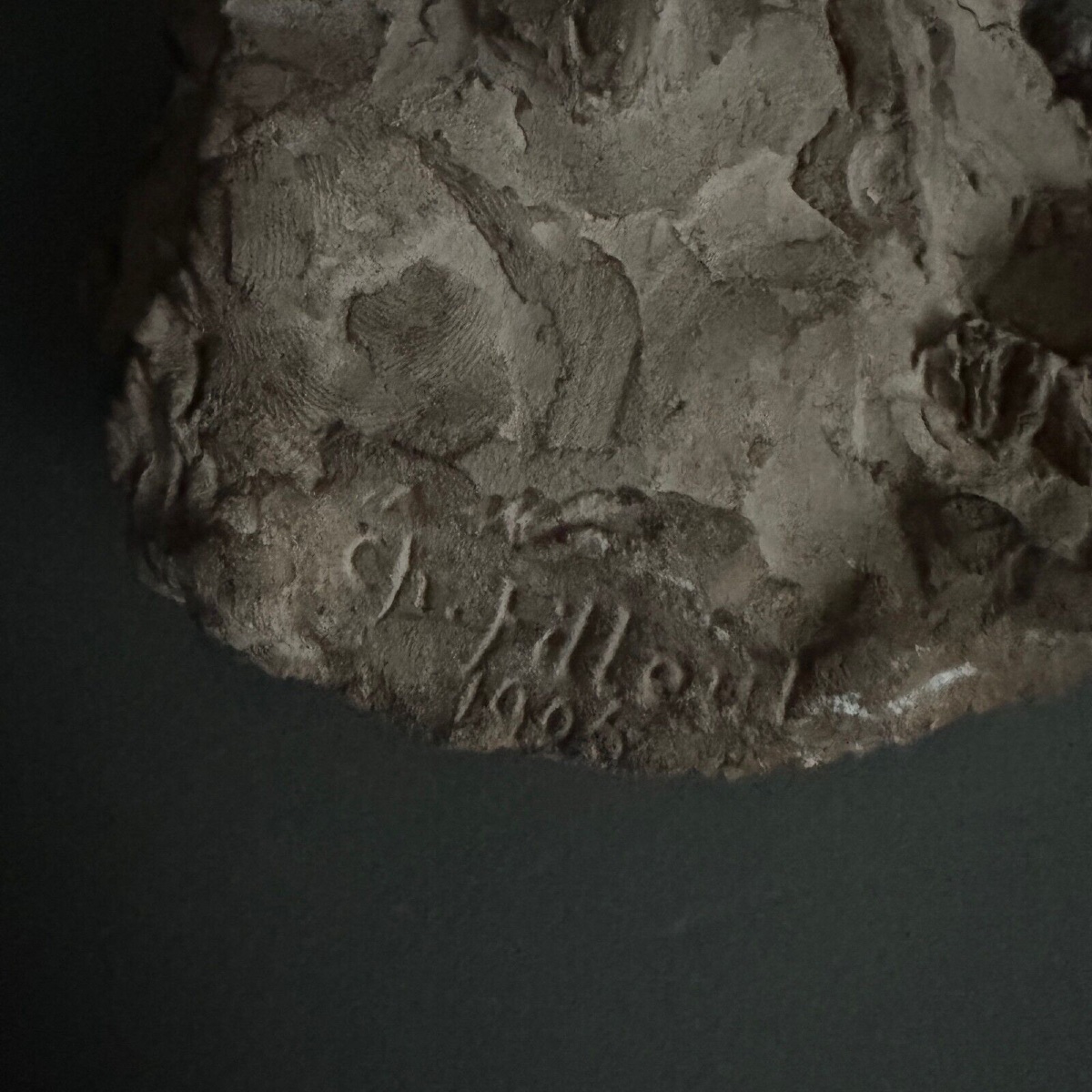 Sculpture d'atelier par Charles Filleul jeune homme en terre cuite-photo-5