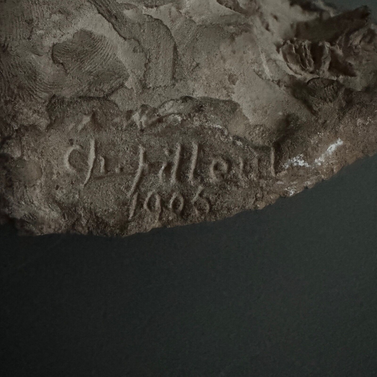 Sculpture d'atelier par Charles Filleul jeune homme en terre cuite-photo-6