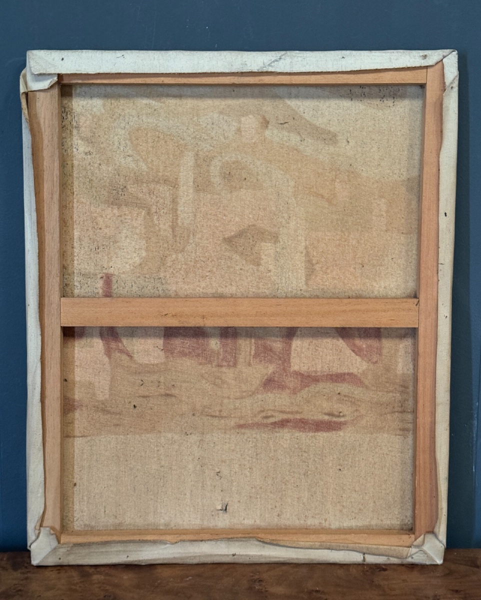 Oil On Canvas By Javers, Modern Composition, 1978-photo-6