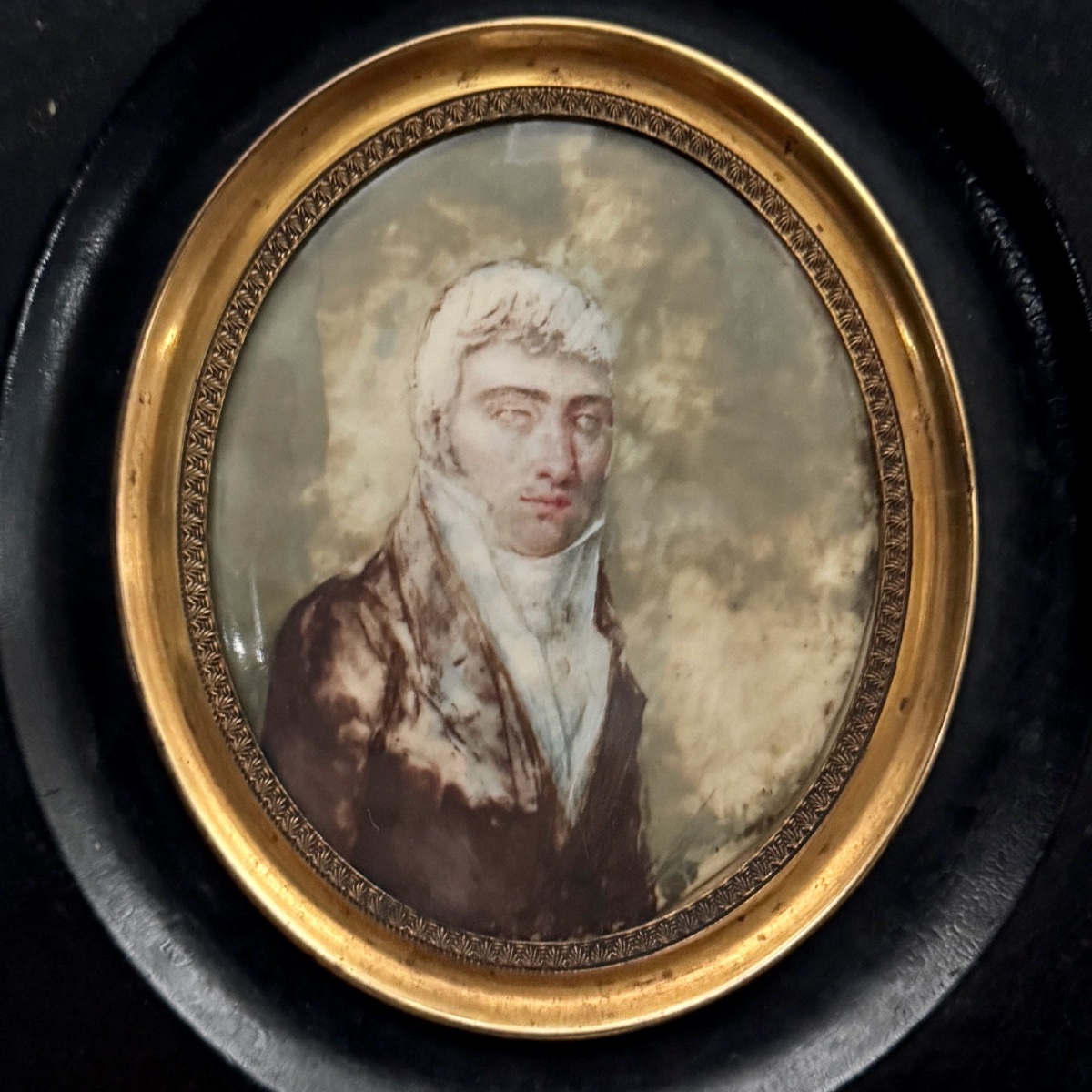 Miniature du XIXe homme en redingote 1807-photo-2