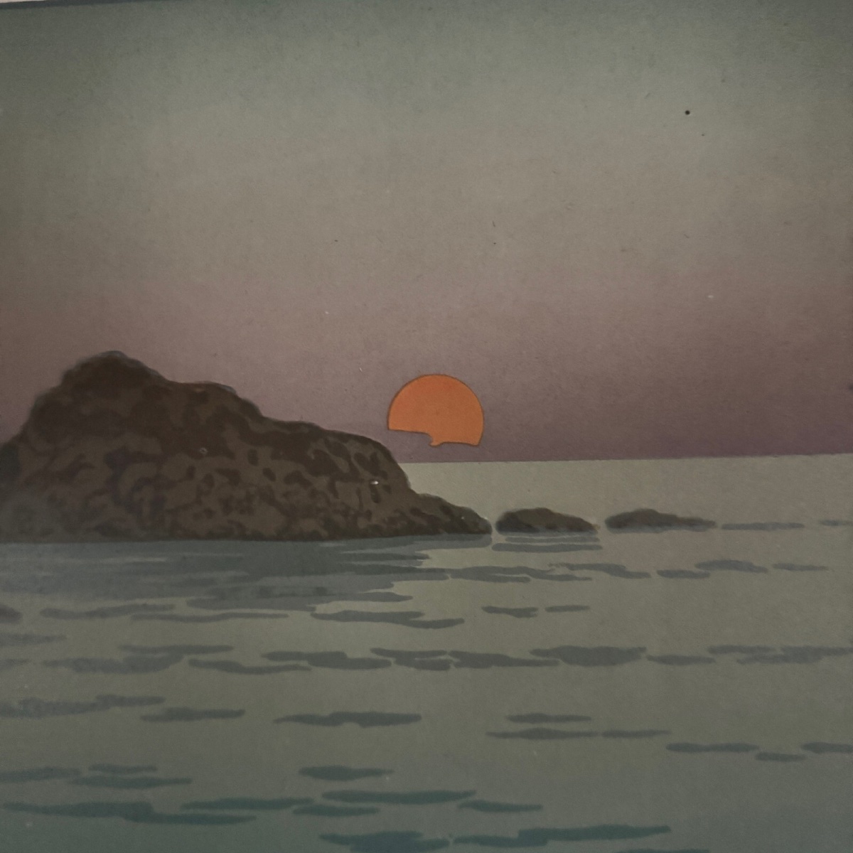 Lithographie par Henri Rivière La Féérie des Heures - Le Soleil Couchant-photo-4