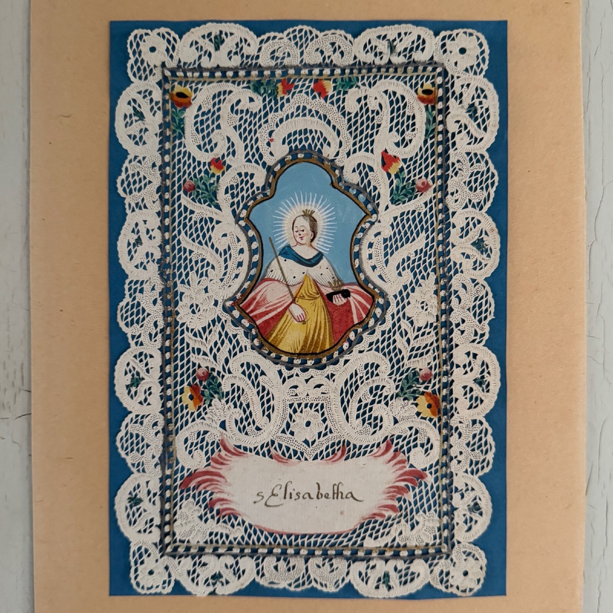 Canivet conventuel début XVIIIe représentant sainte Elisabetha