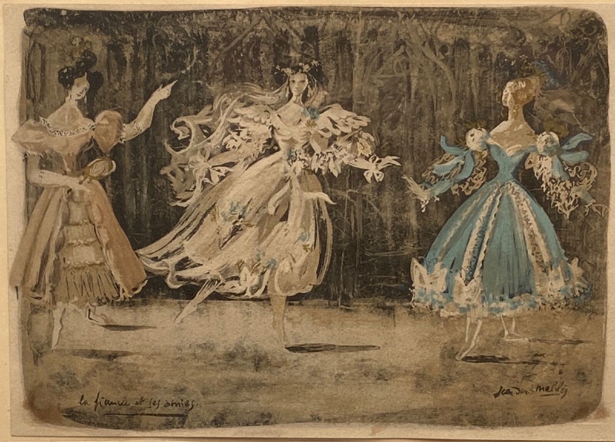 Lithographie en couleur par Jean-Denis Malclès La Fiancée et ses Amies-photo-2