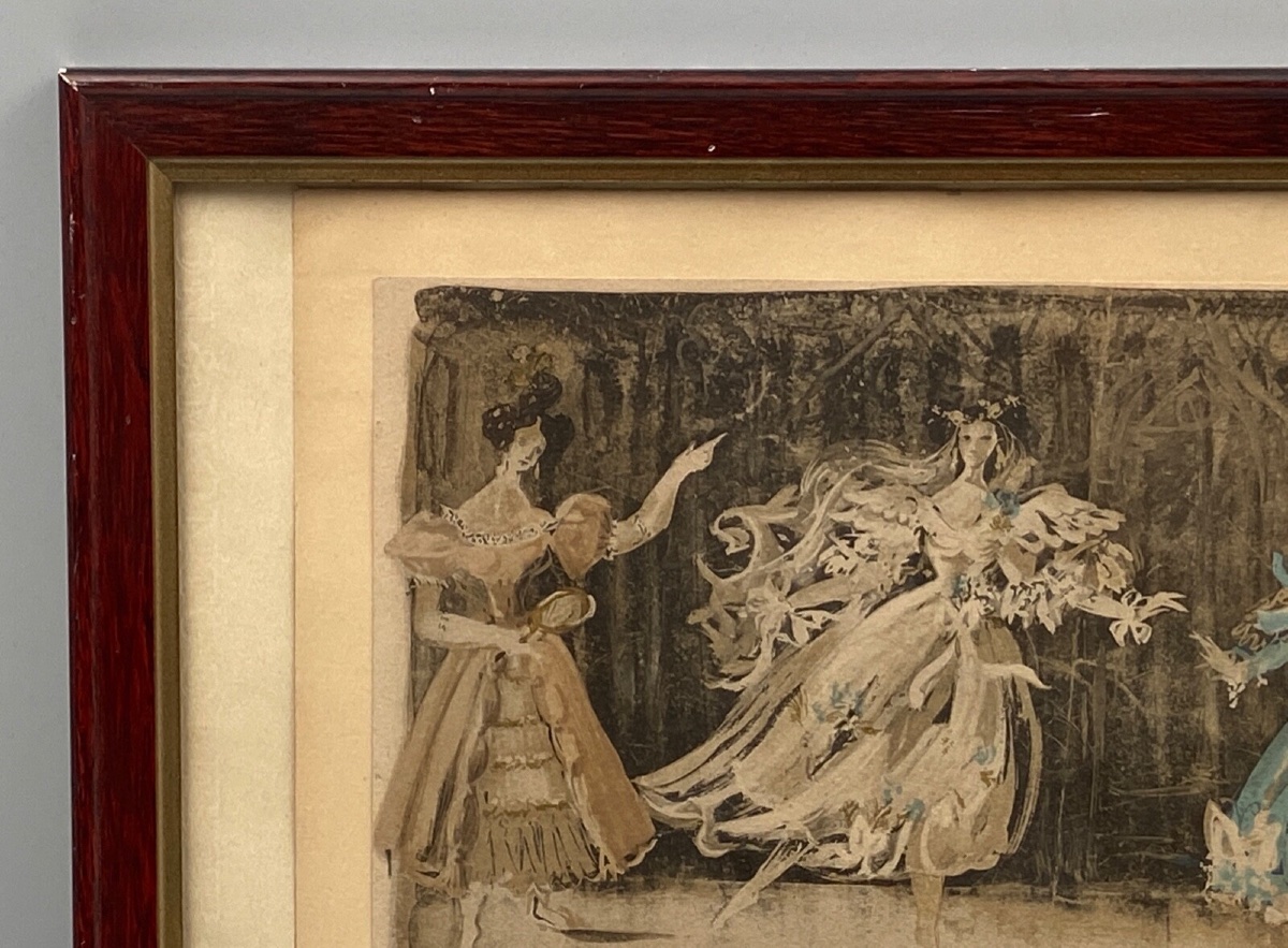 Lithographie en couleur par Jean-Denis Malclès La Fiancée et ses Amies-photo-4