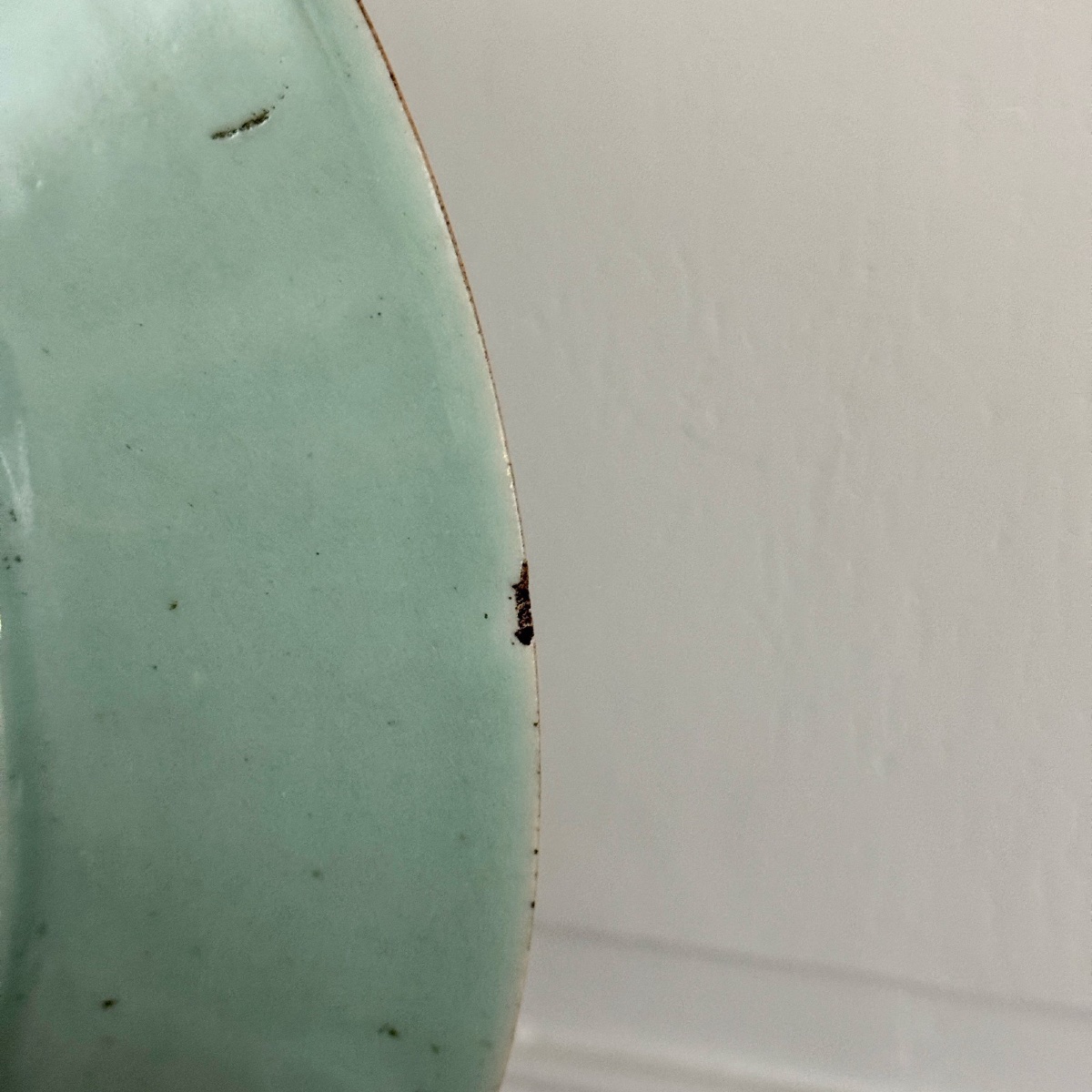 Celadon Porcelain Chinese Plate Decorated With Birds And Butterflies-photo-3