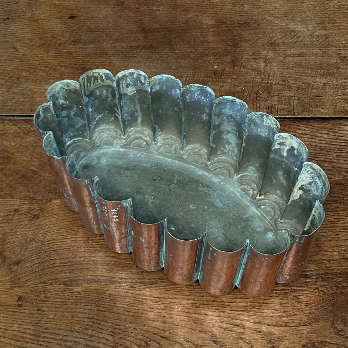 Moule à gâteau en cuivre Château Saint-Cloud 1845 -photo-3