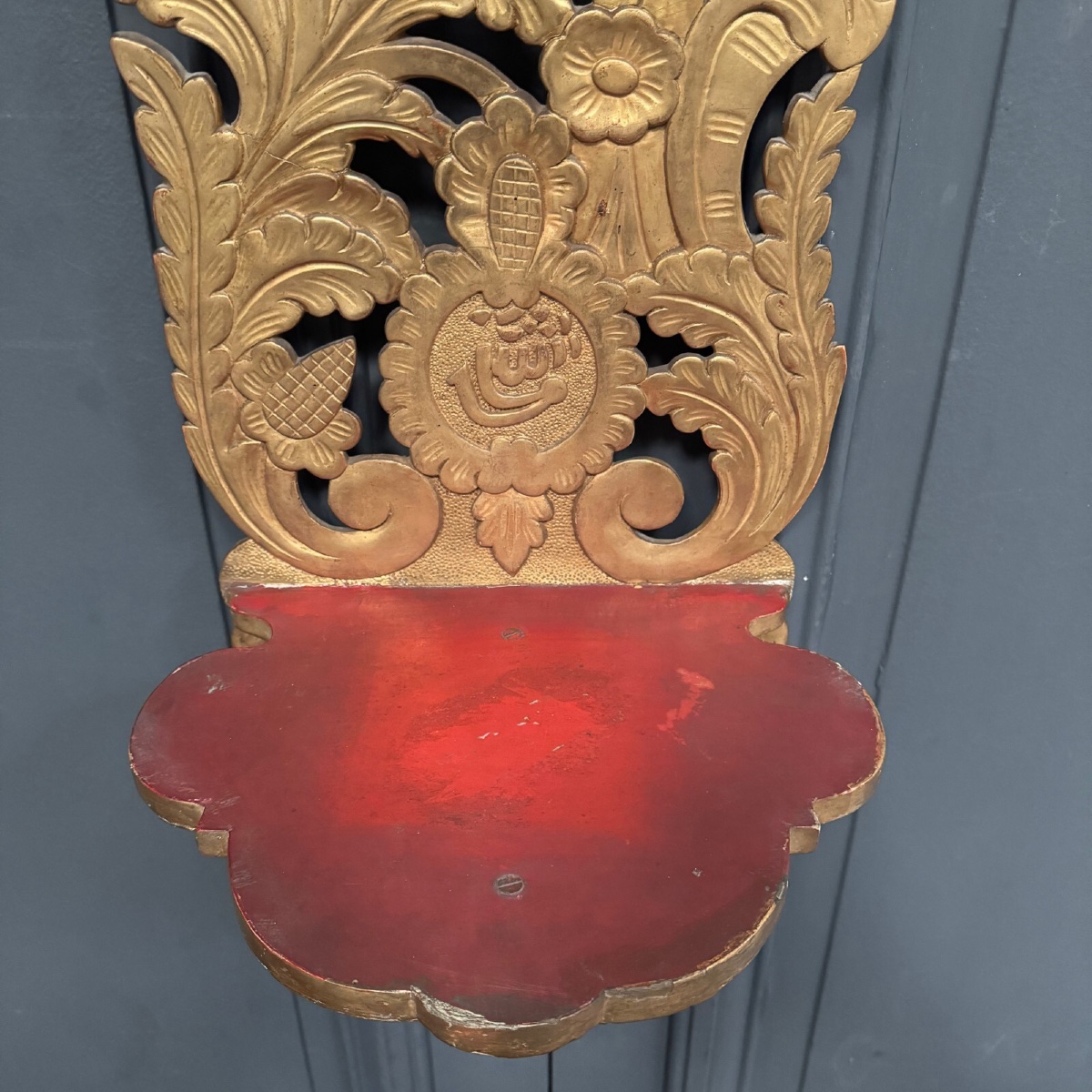 Étagère ottomane en bois doré sculpté XIXe-photo-4