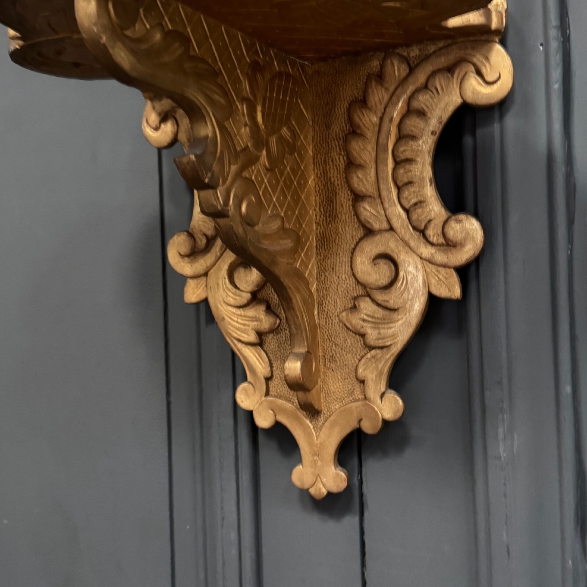 Étagère ottomane en bois doré sculpté XIXe-photo-4