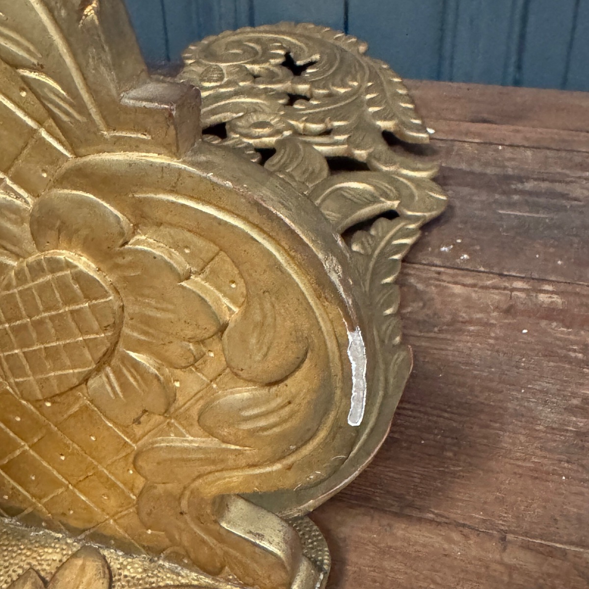 Étagère ottomane en bois doré sculpté XIXe-photo-8