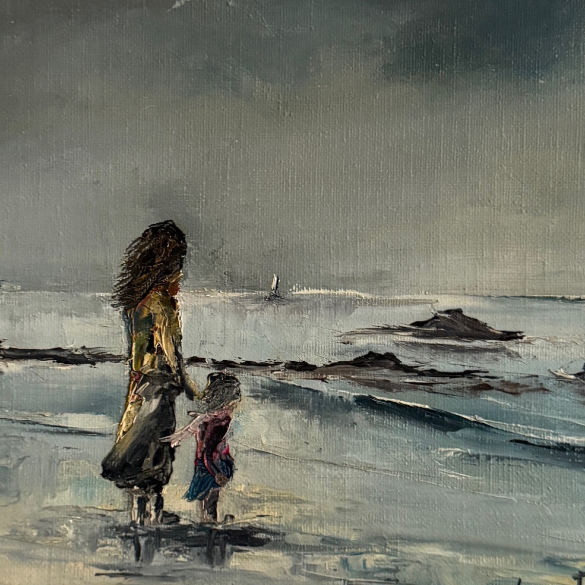 Oil On Canvas, Surreal Landscape By Serge Doceul, 1988. Complicity-photo-4