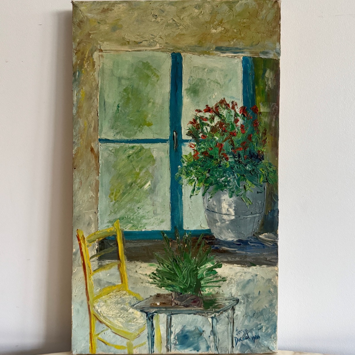 Oil On Canvas, Still Life, Bouquet Of Flowers By Serge Doceul, 1986-photo-2