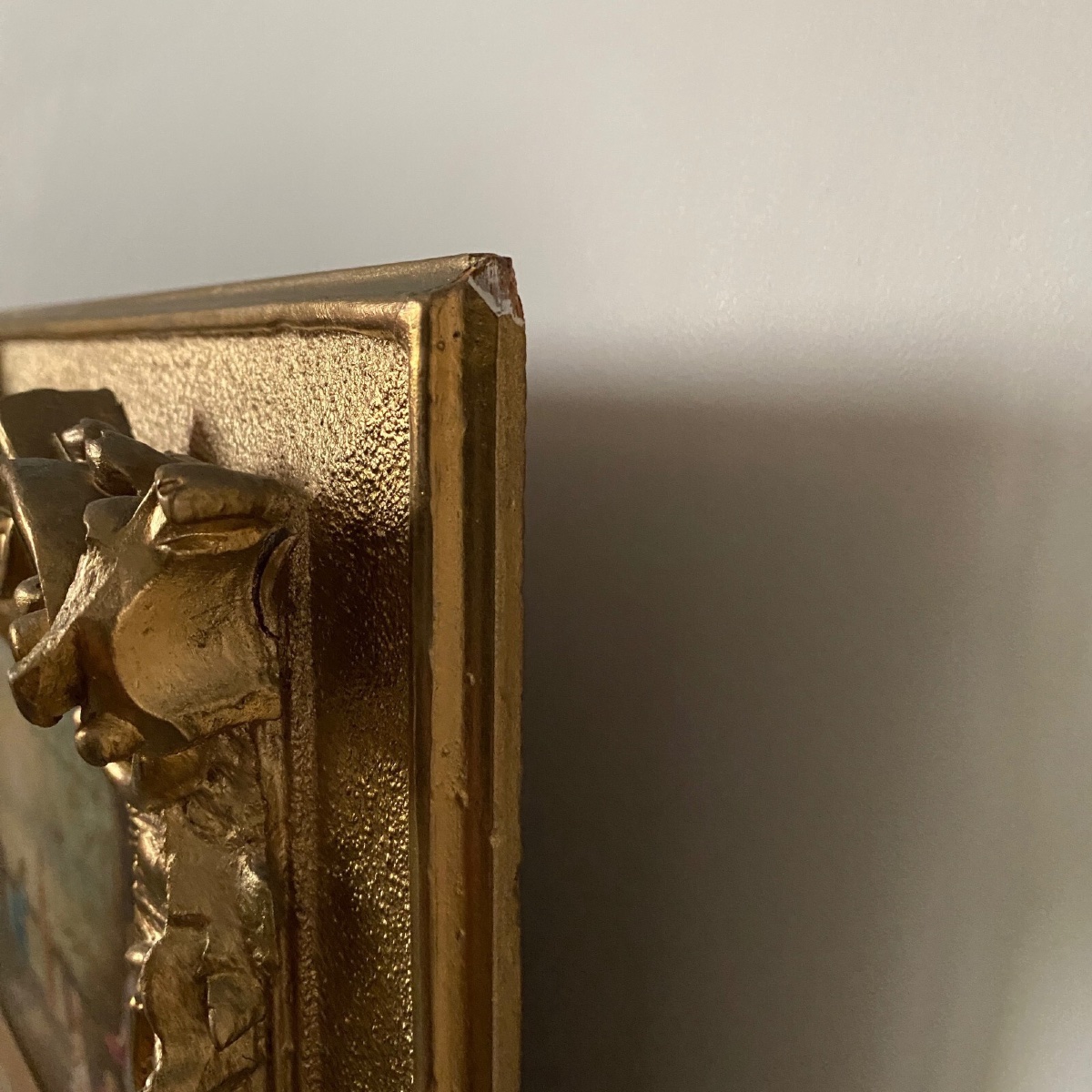 Oil On Panel, 19th-century Interior Scene With Children On A Balcony-photo-3