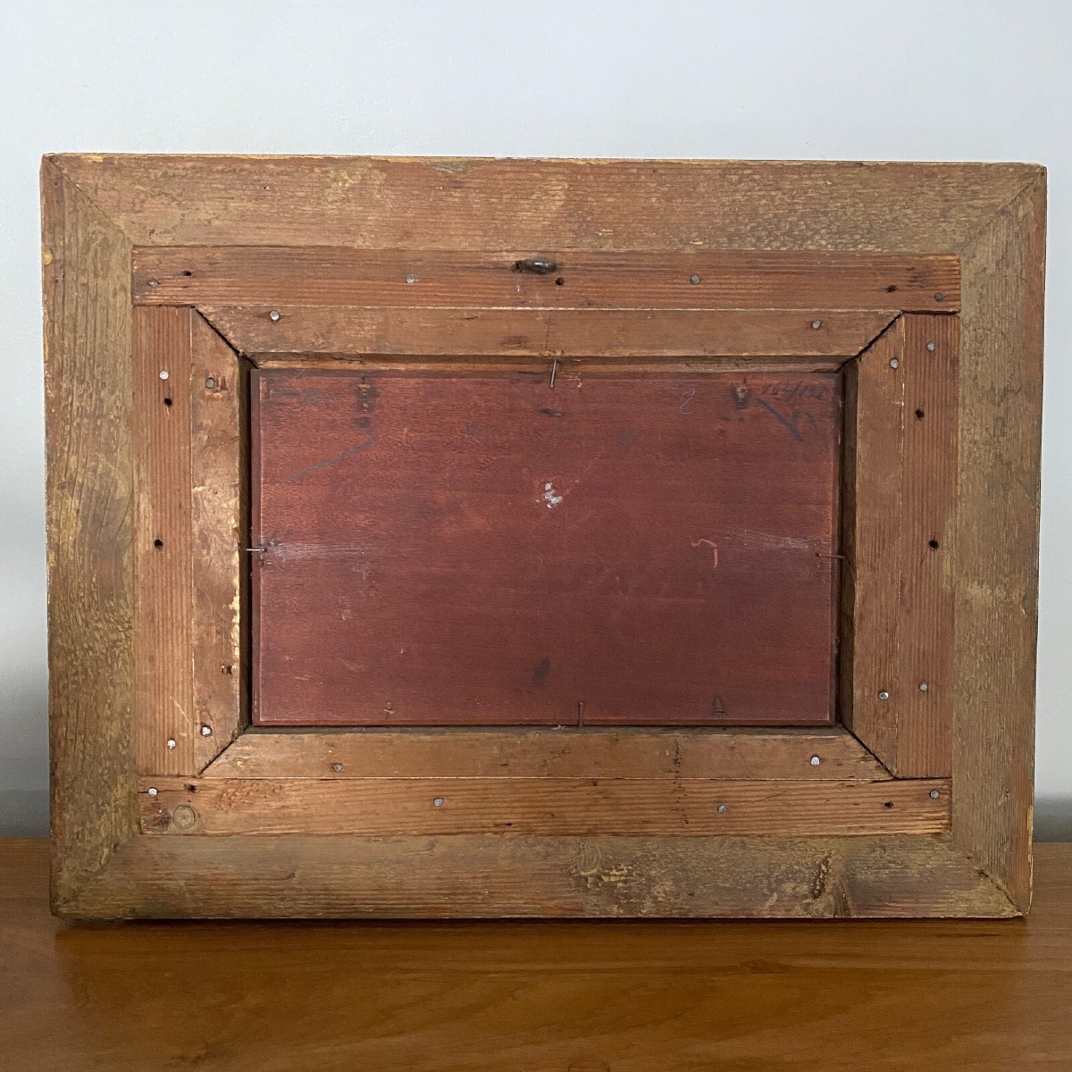 Oil On Panel, 19th-century Interior Scene With Children On A Balcony-photo-5