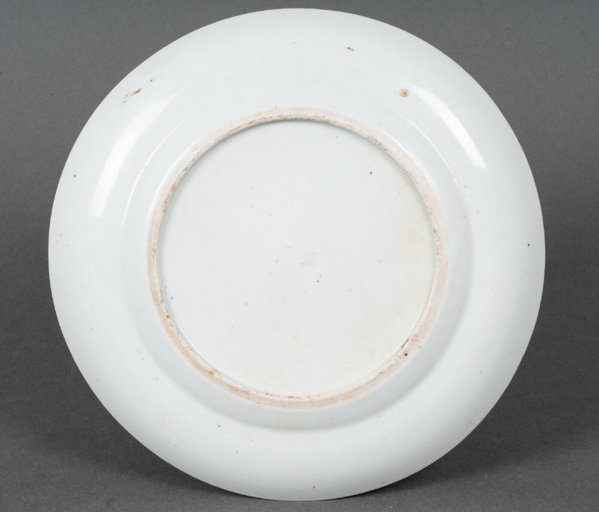 19th Century Canton Porcelain Plate With Floral Decoration Of Birds And Butterflies-photo-1