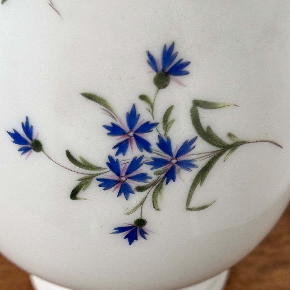 Pichet verseuse en porcelaine décor au barbeau manufacture de Clignancourt XVIIIe-photo-2