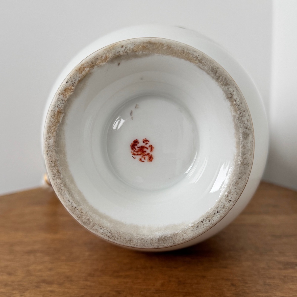 Pichet verseuse en porcelaine décor au barbeau manufacture de Clignancourt XVIIIe-photo-5