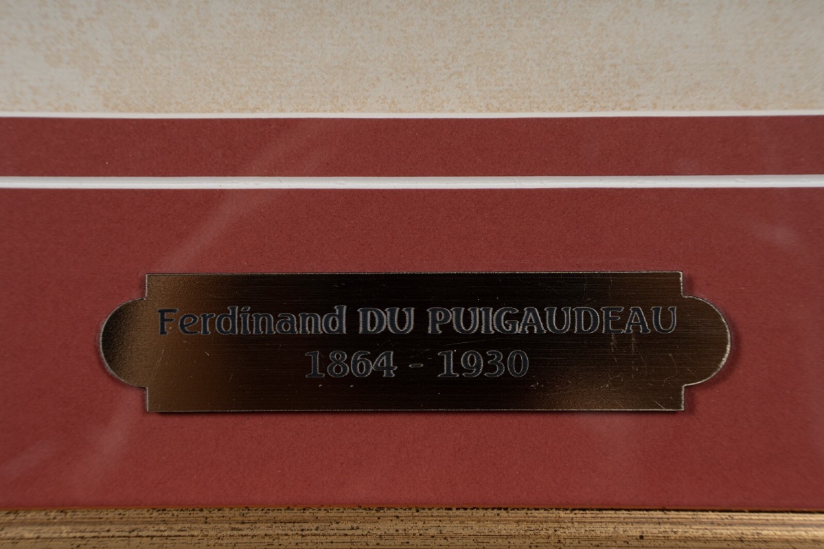 Dessin de femme nue Le Modèle par Ferdinand du Puigaudeau cadre doré-photo-1