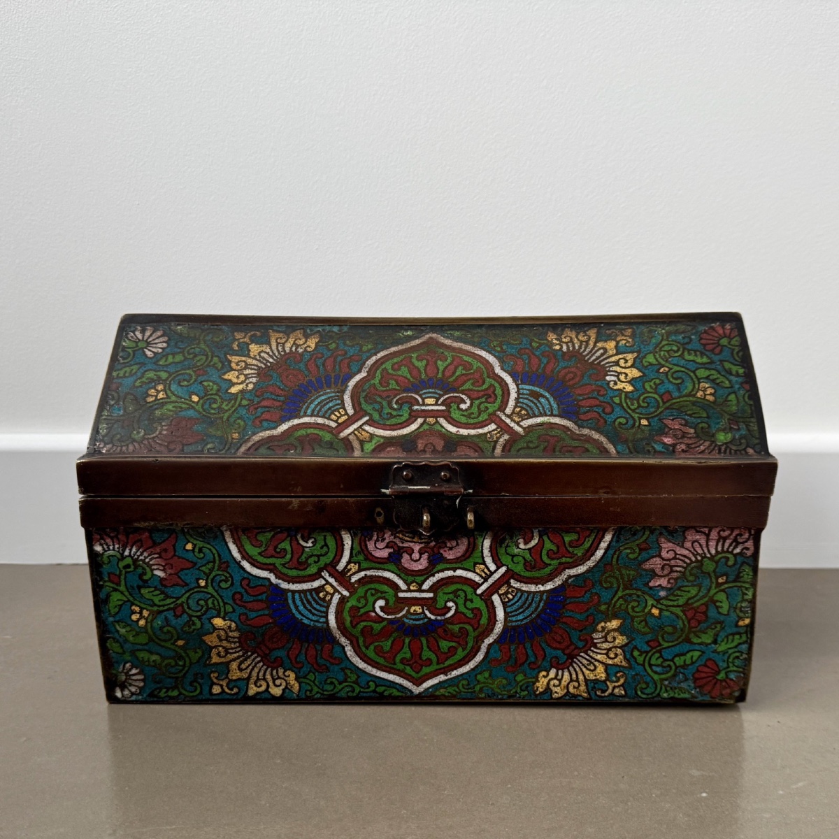 Coffret cloisonné en bronze Chine XIXe 